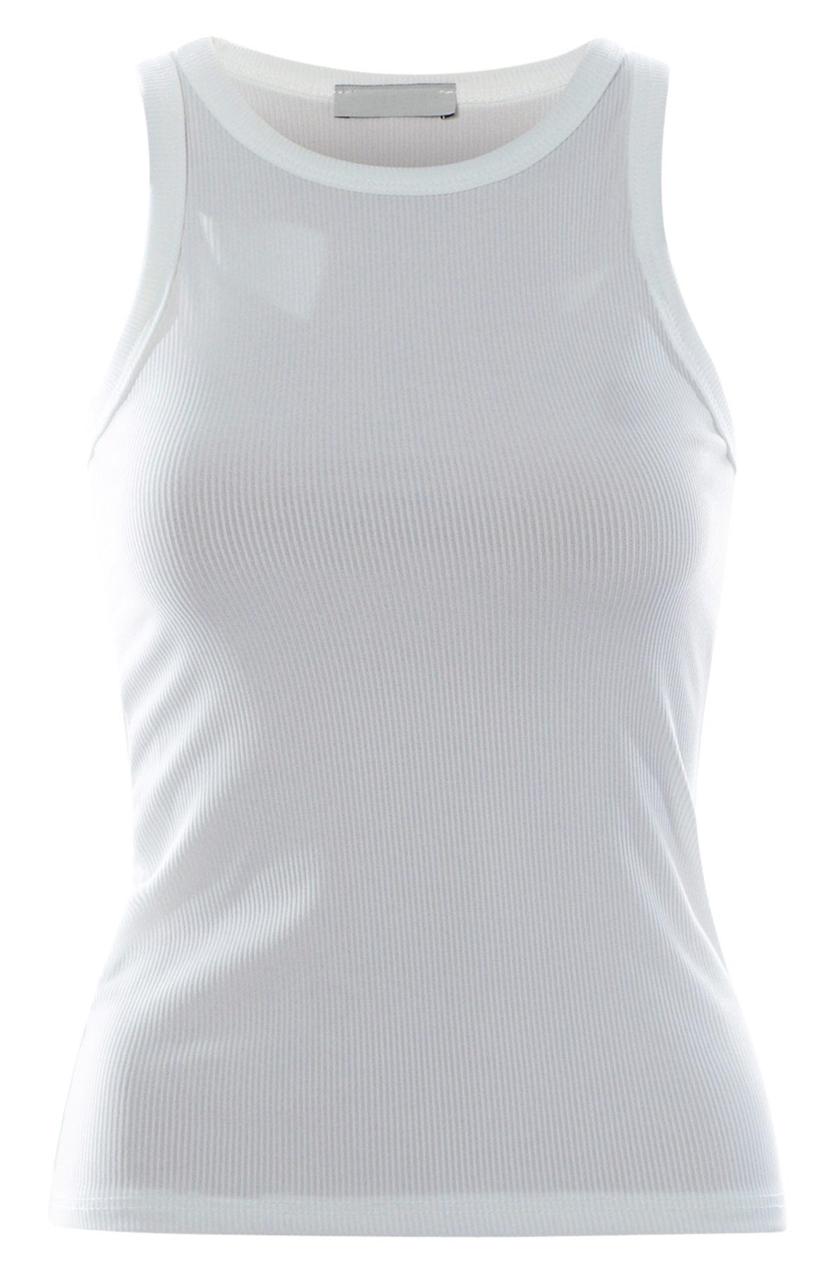 Abby Ribbed Vest Top-Ivory